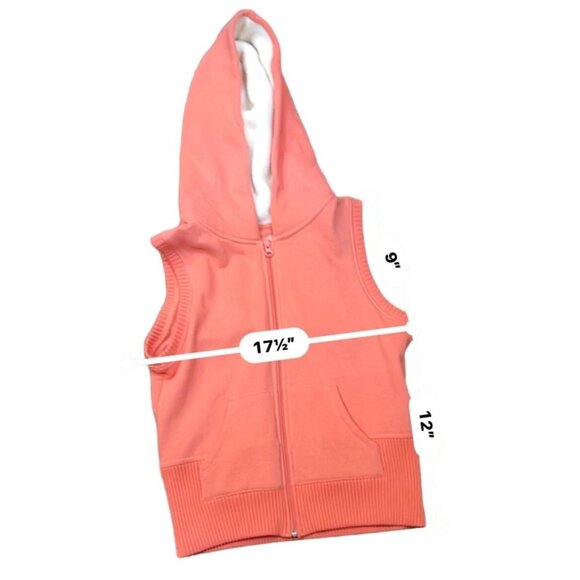 Arizona Jean Co Womens Fleece Hooded Lined Vest M NWT Peach Active - Picture 8 of 8